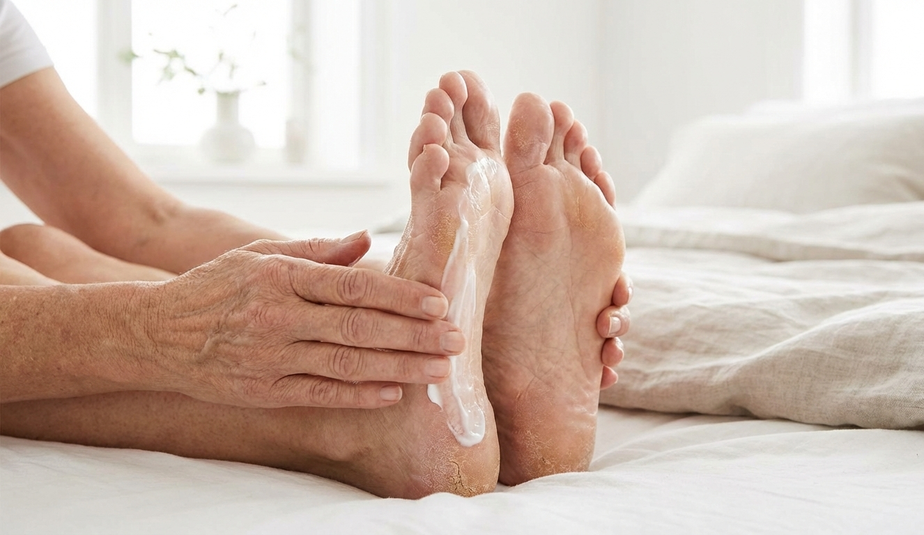 カカト 乾燥 冷えをケアする保湿クリームの塗り方