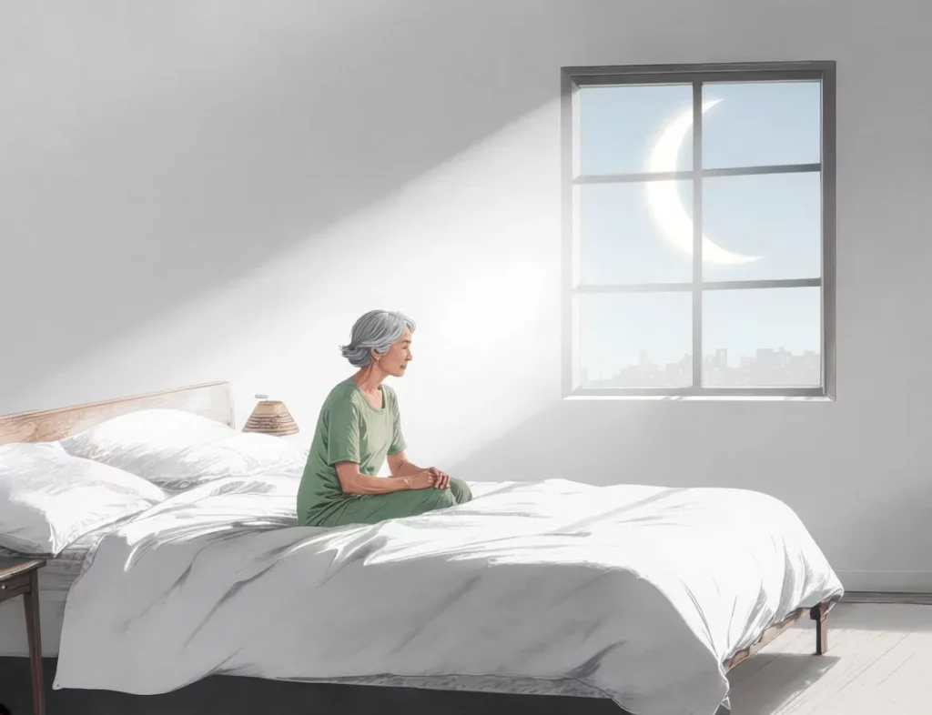 50代女性の中途覚醒イメージ