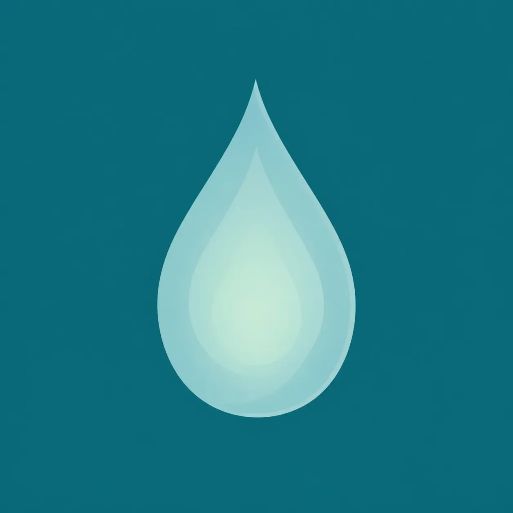 更年期_シンプルな水滴のフラットイラスト