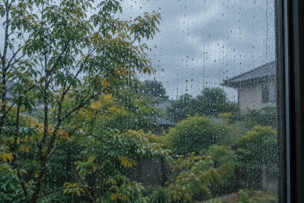 免疫 力の低下を感じさせる台風接近時の曇り空